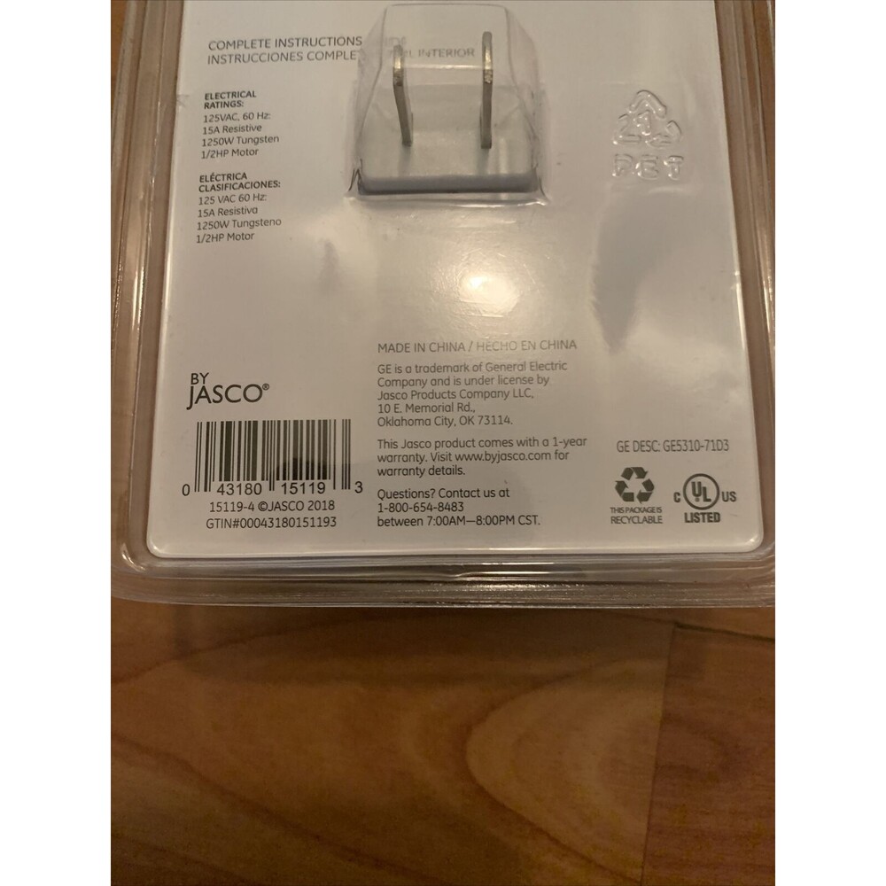 GE 24 Hour Heavy Duty Indoor Plug-In Mechanical Programmable Timer - Picture 8 of 8